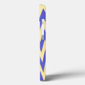 Coques Case-Mate iPhone Bleu et crème Zigzag Chevron Motif (Verso / Gauche)