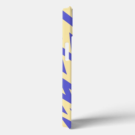 Coques Case-Mate iPhone Bleu et crème Zigzag Chevron Motif (Verso / Droite)