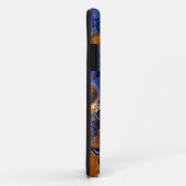 Coques Case-Mate iPhone Bleu et cuivre Art moderne Abstrait (Dos/Droite)