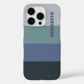 Coques Case-Mate iPhone Bleu et Gris Motif (Verso)