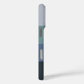 Coques Case-Mate iPhone Bleu et Gris Motif (Verso / Droite)