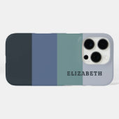 Coques Case-Mate iPhone Bleu et Gris Motif (Verso (horizontal))