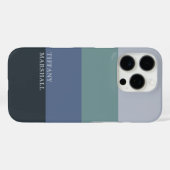 Coques Case-Mate iPhone Bleu et Gris Motif (Verso (horizontal))