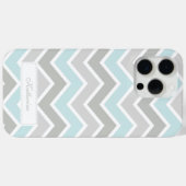 Coques Case-Mate iPhone Bleu et gris Zigzag Chevron Motif (Verso (horizontal))