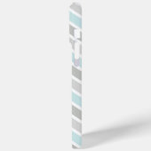 Coques Case-Mate iPhone Bleu et gris Zigzag Chevron Motif (Verso / Gauche)