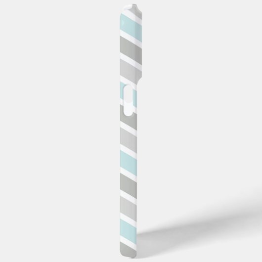 Coques Case-Mate iPhone Bleu et gris Zigzag Chevron Motif (Verso / Droite)