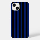 Coques Case-Mate iPhone Bleu et noir bonbons rayés (Verso)