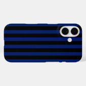Coques Case-Mate iPhone Bleu et noir bonbons rayés (Verso (horizontal))