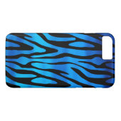 Coques Case-Mate iPhone Bleu et Noir Motif Zebra (Dos (Horizontal))