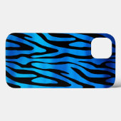 Coques Case-Mate iPhone Bleu et Noir Motif Zebra (Verso (horizontal))