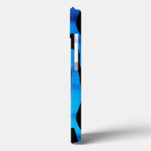 Coques Case-Mate iPhone Bleu et Noir Motif Zebra (Verso / Gauche)