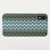Coques Case-Mate iPhone Bleu et or (Dos (Horizontal))