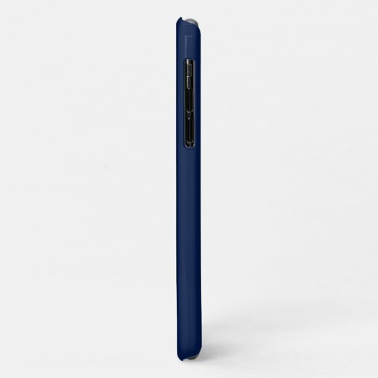 Coques Case-Mate iPhone Bleu et or | Monogramme initial moderne minimal (Dos/Gauche)
