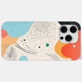 Coques Case-Mate iPhone Bleu et orange avec motif à points (Verso (horizontal))