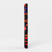 Coques Case-Mate iPhone Bleu et orange | Monogramme & Votre Nom Style (Dos/Droite)