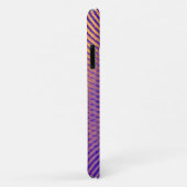 Coques Case-Mate iPhone Bleu et orange, ondes sonores motif (Dos/Droite)