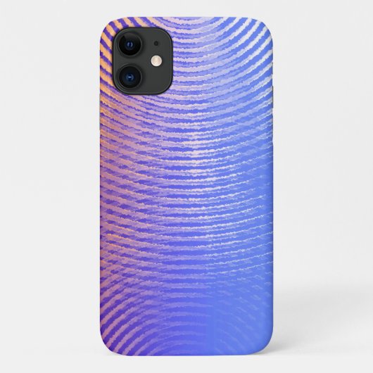 Coques Case-Mate iPhone Bleu et orange, ondes sonores motif (Dos)