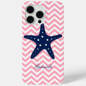 Coques Case-Mate iPhone Bleu et rose Zigzags Motif Starfish (Verso)