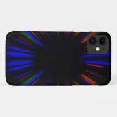 Coques Case-Mate iPhone Bleu et rouge rayures (Dos (Horizontal))