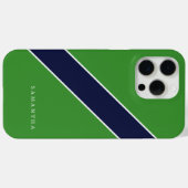Coques Case-Mate iPhone Bleu et vert Diagonal Grille personnalisée (Verso (horizontal))
