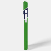 Coques Case-Mate iPhone Bleu et vert Diagonal Grille personnalisée (Verso / Gauche)