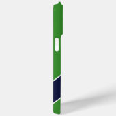 Coques Case-Mate iPhone Bleu et vert Diagonal Grille personnalisée (Verso / Droite)