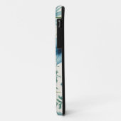 Coques Case-Mate iPhone Bleu Et Vert Fleur sauvage Botanique (Dos/Gauche)
