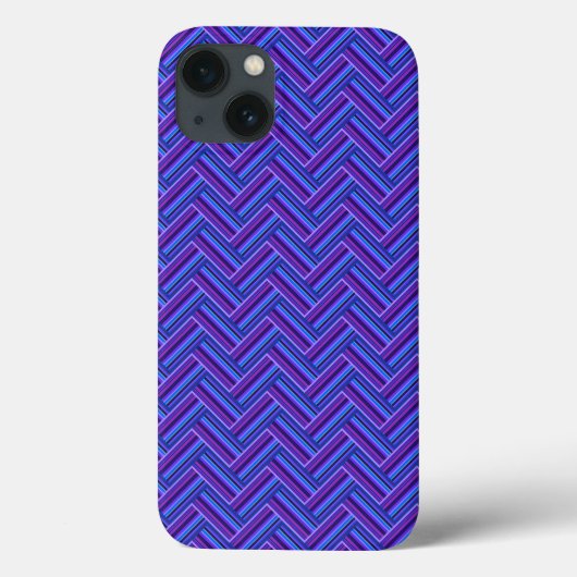 Coques Case-Mate iPhone Bleu et violet bandes double tissage Coque-Mate iP (Verso)