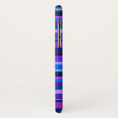 Coques Case-Mate iPhone Bleu et violet bandes horizontales (Dos/Gauche)
