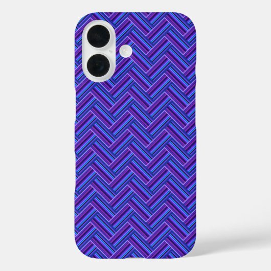 Coques Case-Mate iPhone Bleu et violet rayures double tissage (Verso)