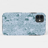 Coques Case-Mate iPhone Bleu fabuleux et blanc Snakeskin (Dos (Horizontal))