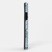 Coques Case-Mate iPhone Bleu fabuleux et blanc Snakeskin (Dos/Droite)