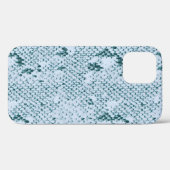 Coques Case-Mate iPhone Bleu fabuleux et blanc Snakeskin (Verso (horizontal))