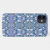Coques Case-Mate iPhone Bleu feuille fileté (Dos (Horizontal))