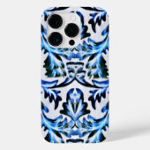 Coques Case-Mate iPhone Bleu feuille fileté (Verso)