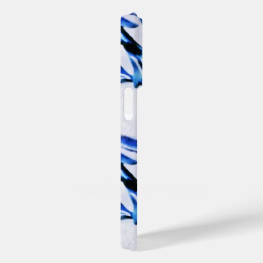 Coques Case-Mate iPhone Bleu feuille fileté (Verso / Droite)