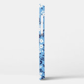 Coques Case-Mate iPhone Bleu, Fleurs blanches : Vintage (Verso / Gauche)