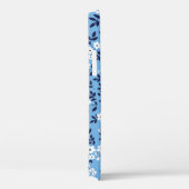 Coques Case-Mate iPhone Bleu, Fleurs blanches : Vintage (Verso / Droite)