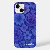Coques Case-Mate iPhone Bleu floral élégant Botanique (Verso)