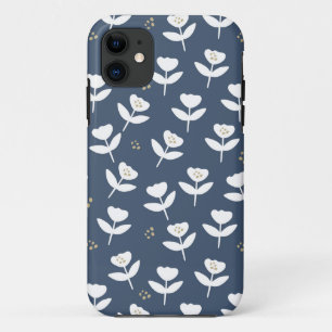 Case-Mate iPhone Case Bleu floral et blanc jolie fille