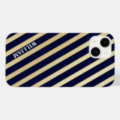 Coques Case-Mate iPhone Bleu Foncé Et Bleu Or (Verso (horizontal))
