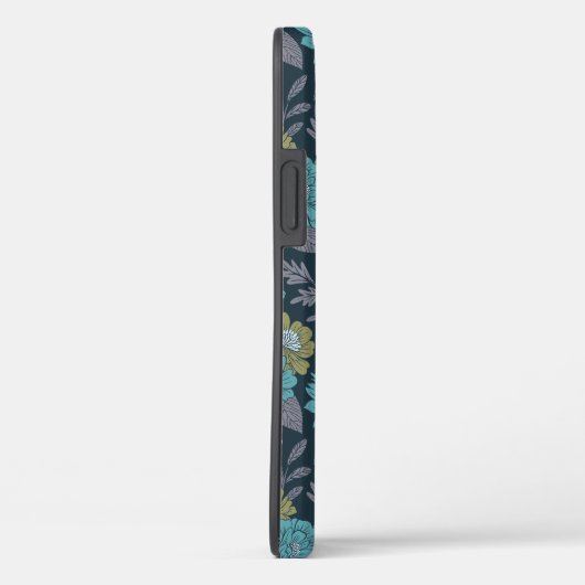 Coques Case-Mate iPhone Bleu foncé, vert et violet (Verso / Droite)