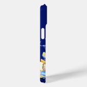 Coques Case-Mate iPhone Bleu foncé Vibrant Abstrait Fluid Art (Verso / Droite)