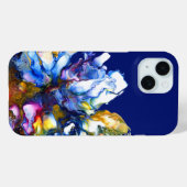Coques Case-Mate iPhone Bleu foncé Vibrant Abstrait Fluid Art (Verso (horizontal))