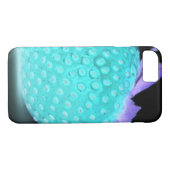 Coques Case-Mate iPhone Bleu fraise fruit neon mignon noir (Dos (Horizontal))