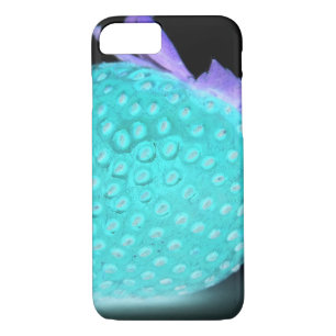 Case-Mate iPhone Case Bleu fraise fruit neon mignon noir