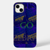 Coques Case-Mate iPhone Bleu français "Let's Go Zebra" Abstrait (Verso)