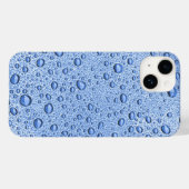 Coques Case-Mate iPhone Bleu gouttelettes d'eau (Verso (horizontal))