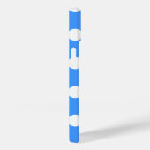 Coques Case-Mate iPhone Bleu Grattant Et Grands Pois Blancs (Verso / Droite)
