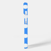 Coques Case-Mate iPhone Bleu Grattant Et Grands Pois Blancs (Verso / Gauche)